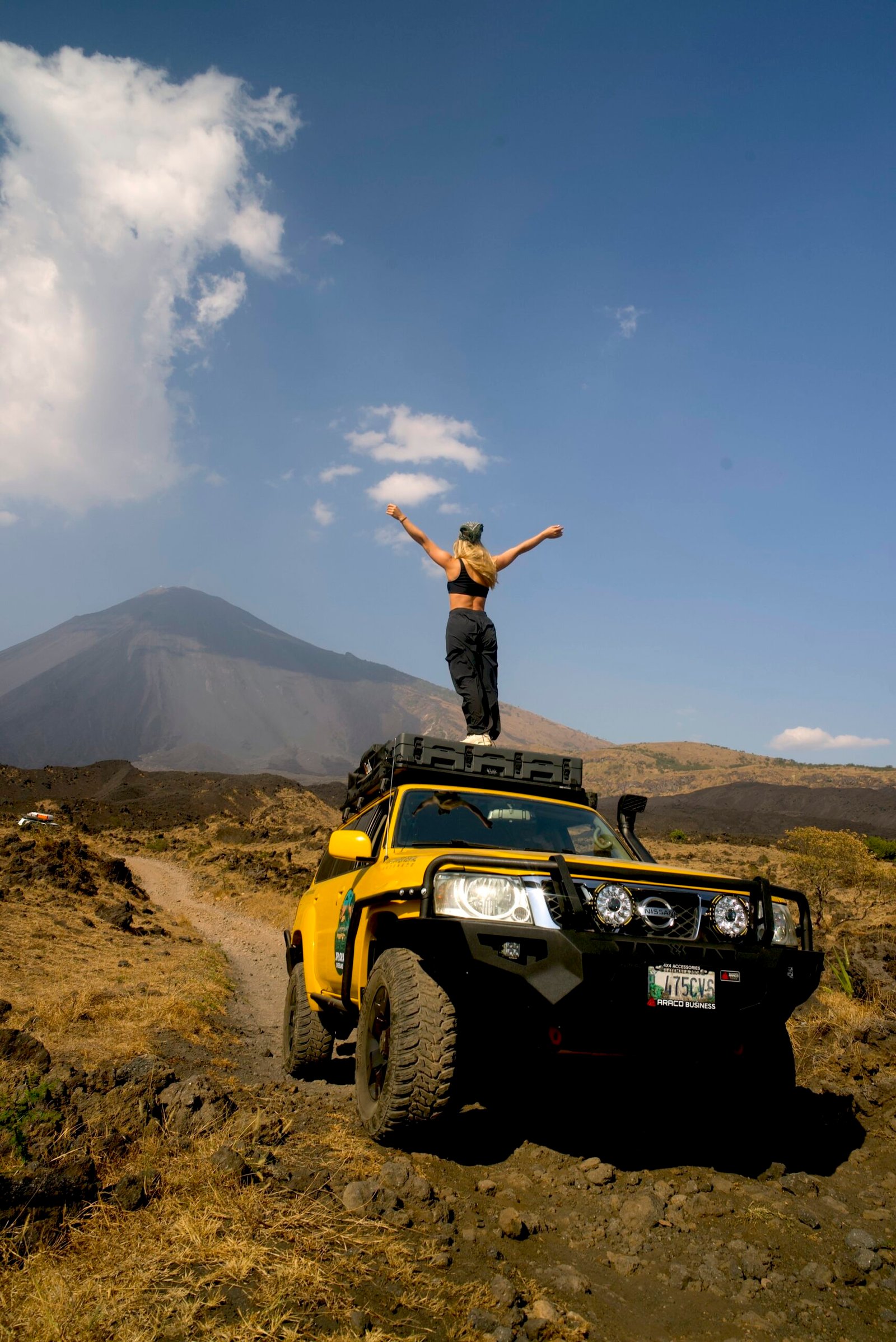 4x4 Guatemala Overland vehicle offroad on pacaya vulcano self drive rental